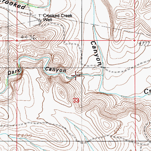 Topographic Map of Dark Canyon, NM