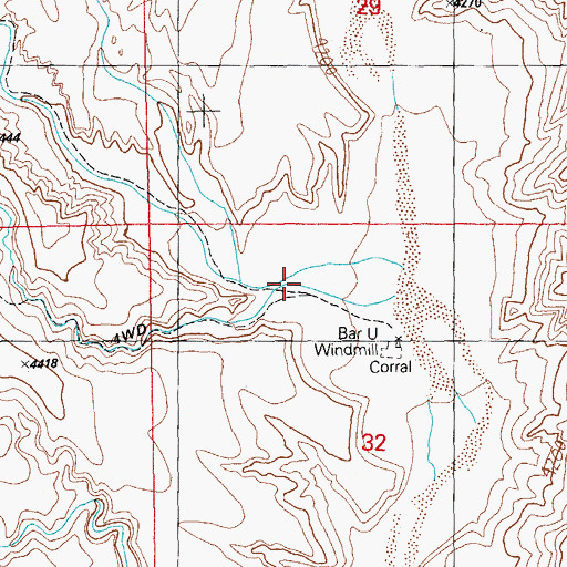 Topographic Map of Davenport Canyon, NM