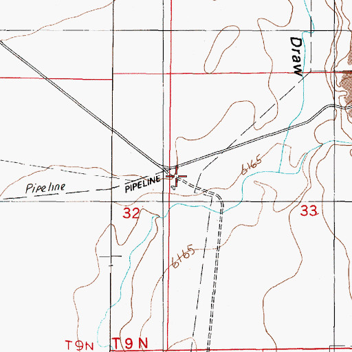 Topographic Map of Davis Ranch, NM