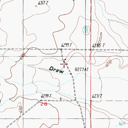 Topographic Map of Davis Ranch, NM