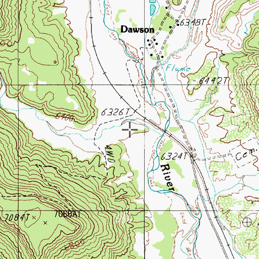 Topographic Map of Dawson Canyon, NM