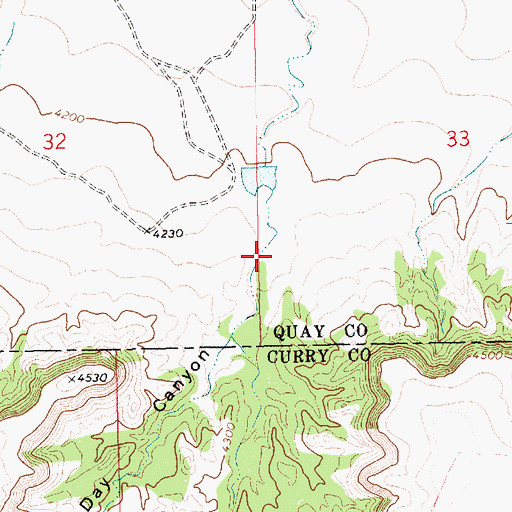 Topographic Map of Day Canyon, NM
