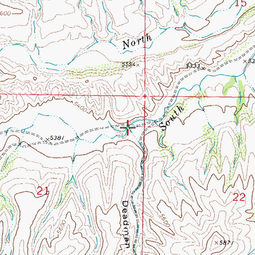 Topographic Map of Deadman Canyon, NM