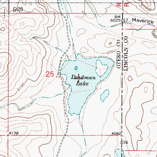 Topographic Map of Deadman Lake, NM