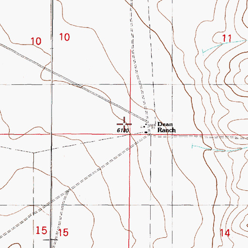 Topographic Map of Dean Ranch, NM