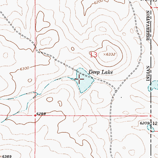 Topographic Map of Deep Lake, NM