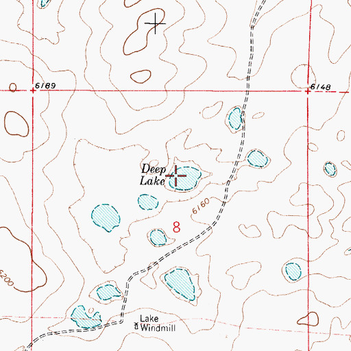 Topographic Map of Deep Lake, NM