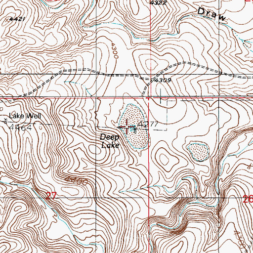 Topographic Map of Deep Lake, NM