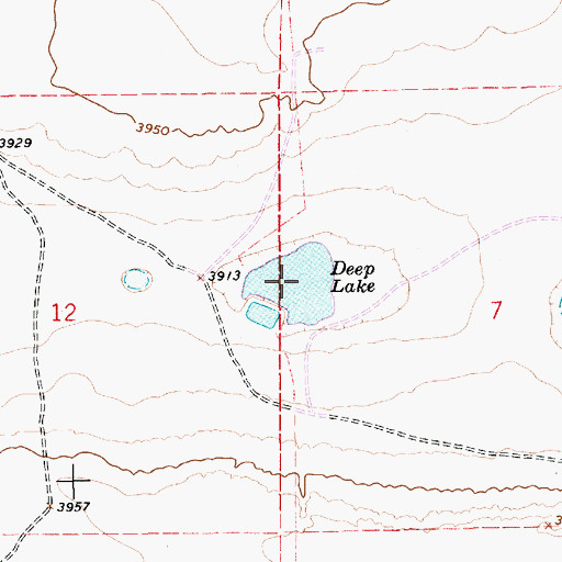 Topographic Map of Deep Lake, NM