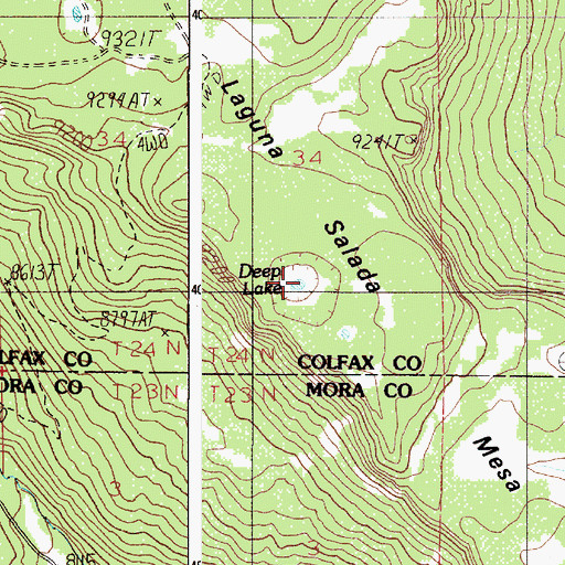 Topographic Map of Deep Lake, NM