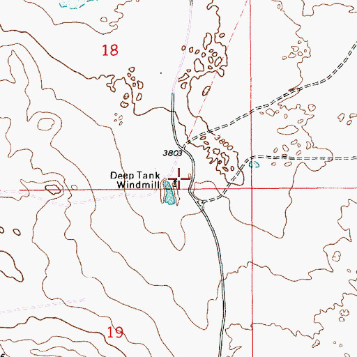 Topographic Map of Deep Tank Windmill, NM