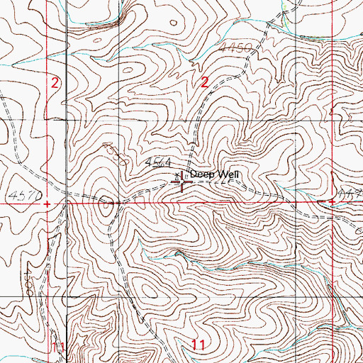 Topographic Map of Deep Well, NM