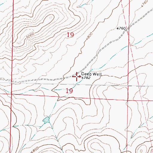 Topographic Map of Deep Well, NM