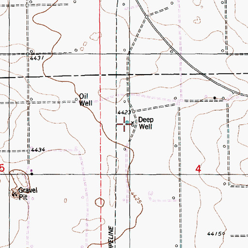 Topographic Map of Deep Well, NM
