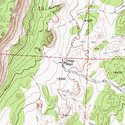 Topographic Map of Deep Well, NM
