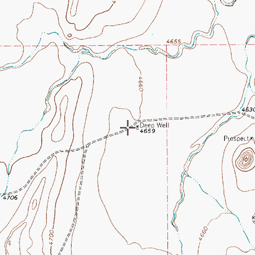 Topographic Map of Deep Well, NM