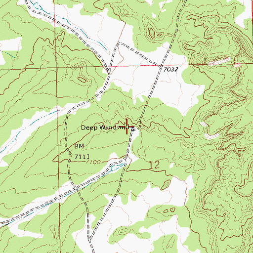 Topographic Map of Deep Windmill, NM