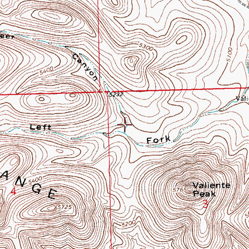 Topographic Map of Deer Canyon, NM