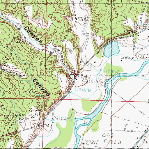 Topographic Map of Deer Canyon, NM