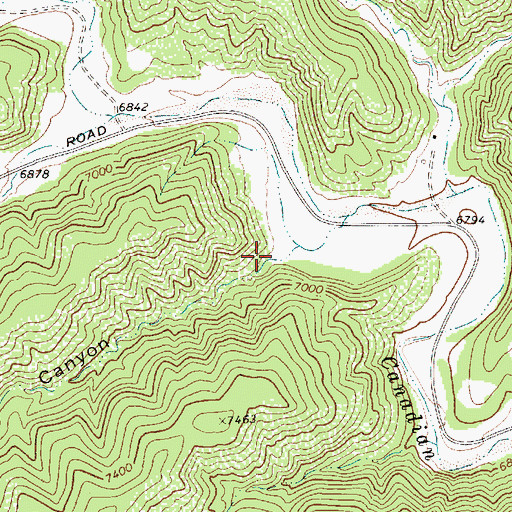 Topographic Map of Deer Canyon, NM