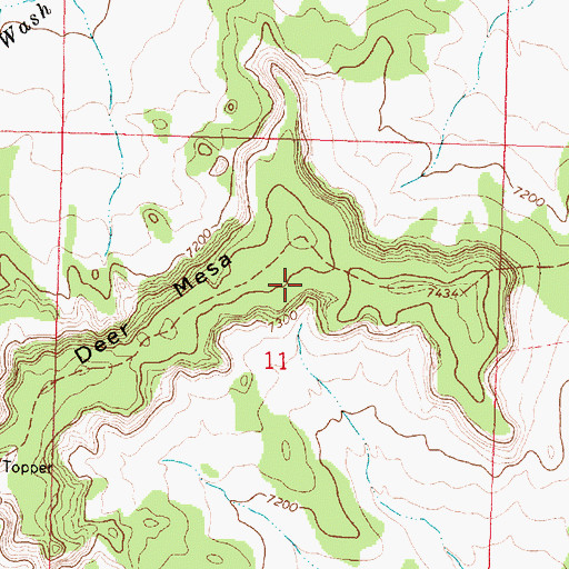 Topographic Map of Deer Mesa, NM
