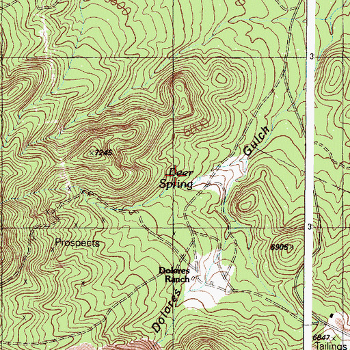 Topographic Map of Deer Spring, NM