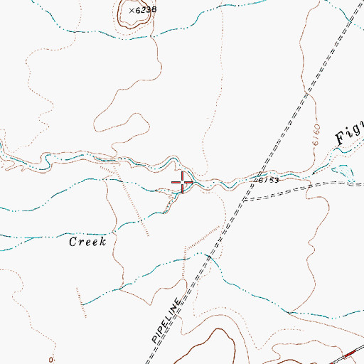 Topographic Map of Deer Springs Wash, NM