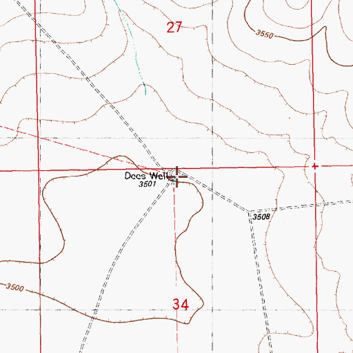 Topographic Map of Dees Well, NM