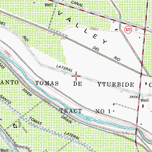 Topographic Map of Del Rio Lateral, NM