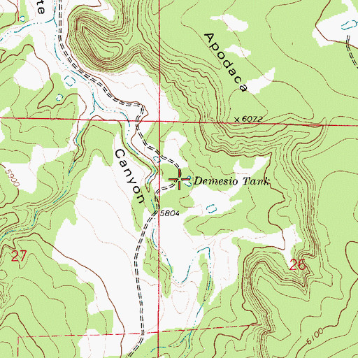 Topographic Map of Demesio Tank, NM