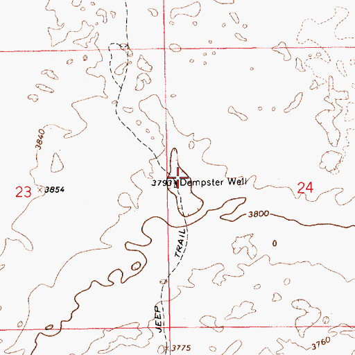 Topographic Map of Dempster Well, NM