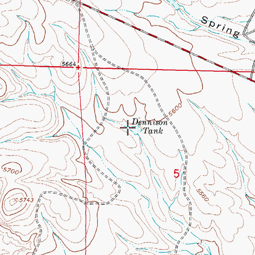 Topographic Map of Dennison Tank, NM