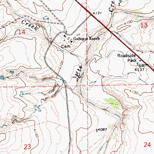 Topographic Map of Deposito Creek, NM