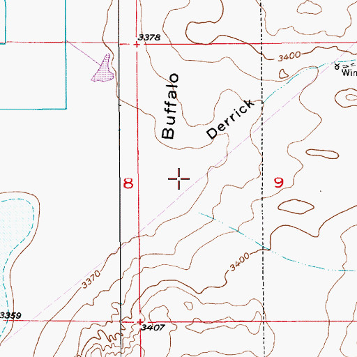 Topographic Map of Derrick Draw, NM