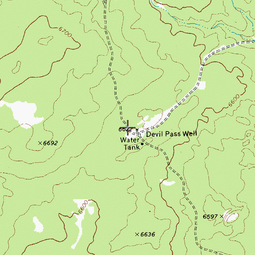 Topographic Map of Devil Pass Well, NM