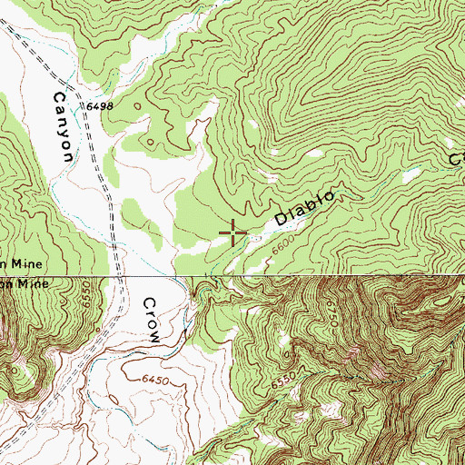 Topographic Map of Diablo Canyon, NM