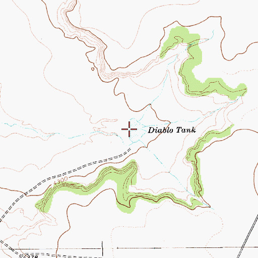 Topographic Map of Diablo Tank, NM