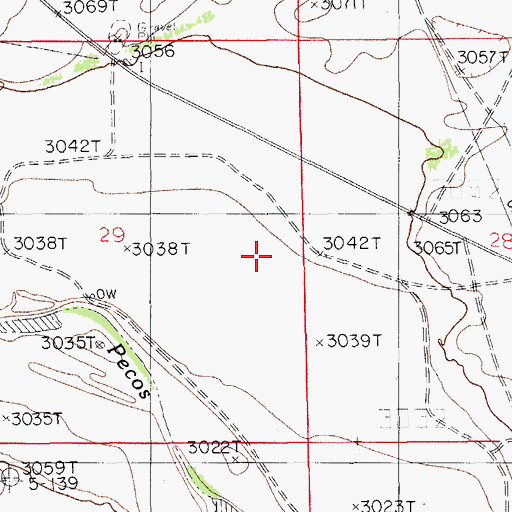 Topographic Map of Dickson Farm, NM
