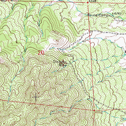 Topographic Map of Dictator Mine, NM