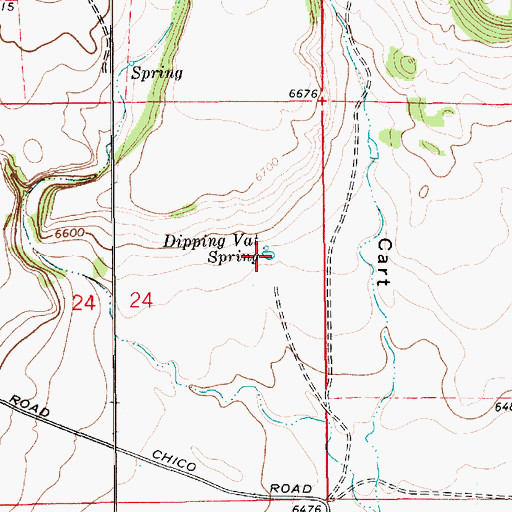 Topographic Map of Dipping Vat Spring, NM