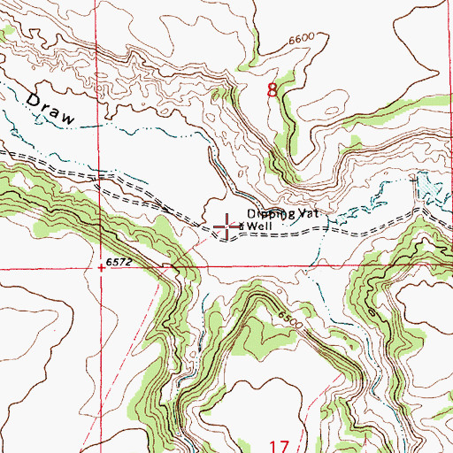 Topographic Map of Dipping Vat Well, NM