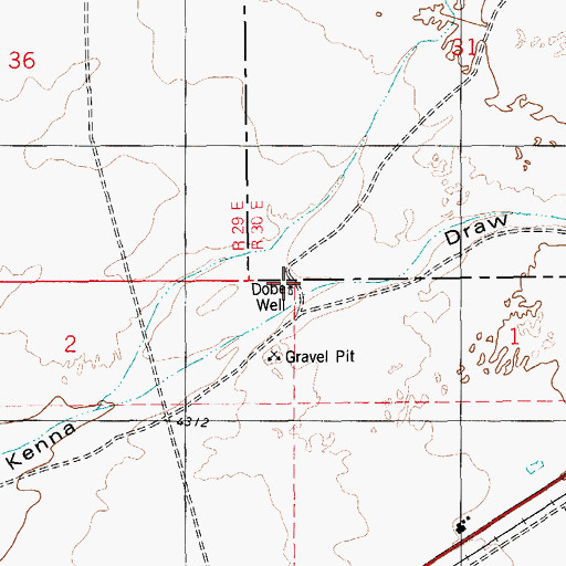 Topographic Map of Dobe Well, NM