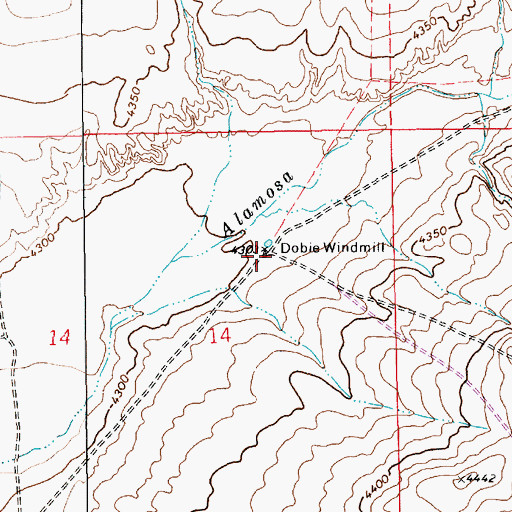 Topographic Map of Dobie Windmill, NM