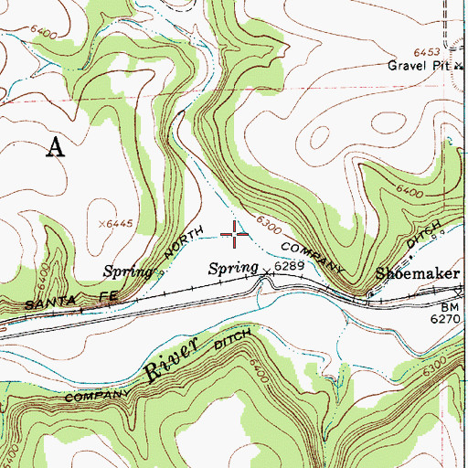 Topographic Map of Dog Creek, NM