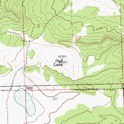 Topographic Map of Dog Lake, NM