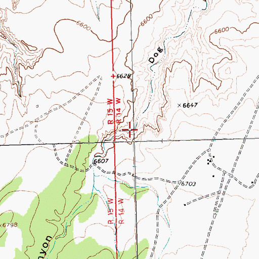 Topographic Map of Dog Spring Canyon, NM