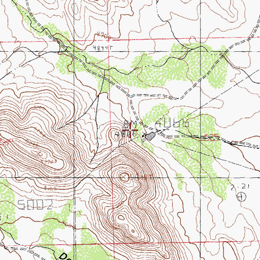 Topographic Map of Dog Spring Ranch, NM