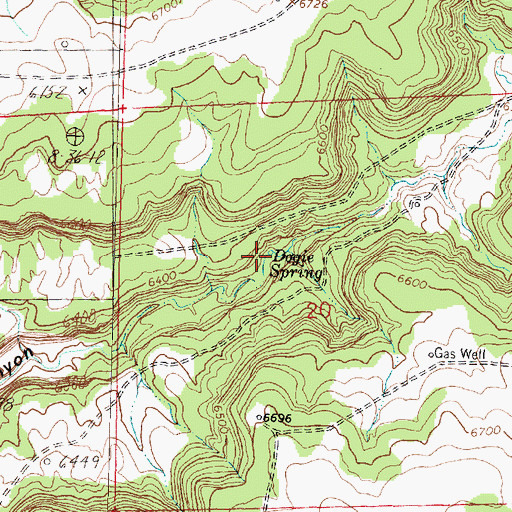 Topographic Map of Dogie Spring, NM