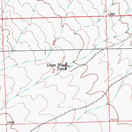 Topographic Map of Dogs Head Tank, NM