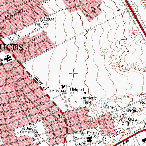 Topographic Map of Doa Ana Bend Colony, NM